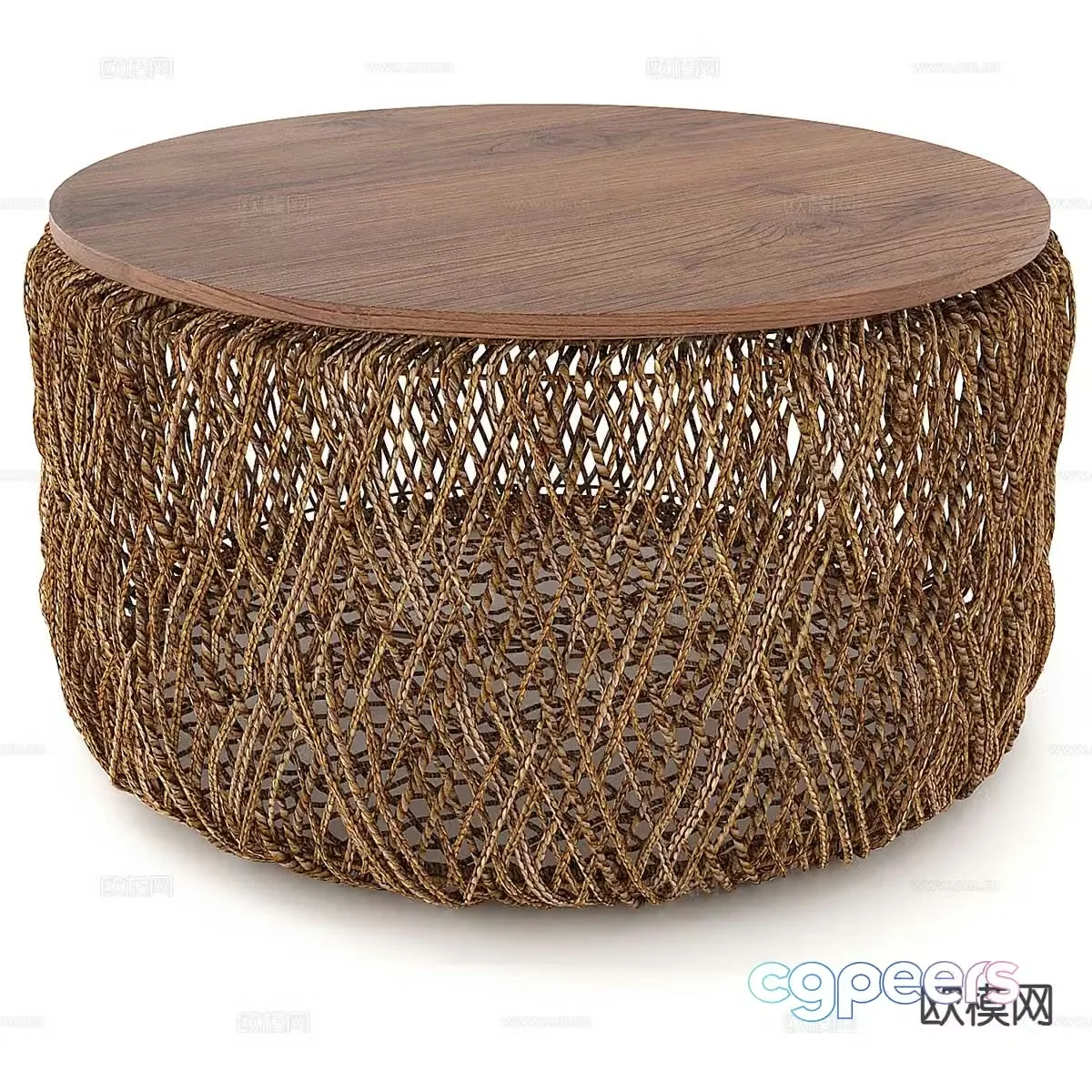 Nordic coffee table round coffee table 3d model