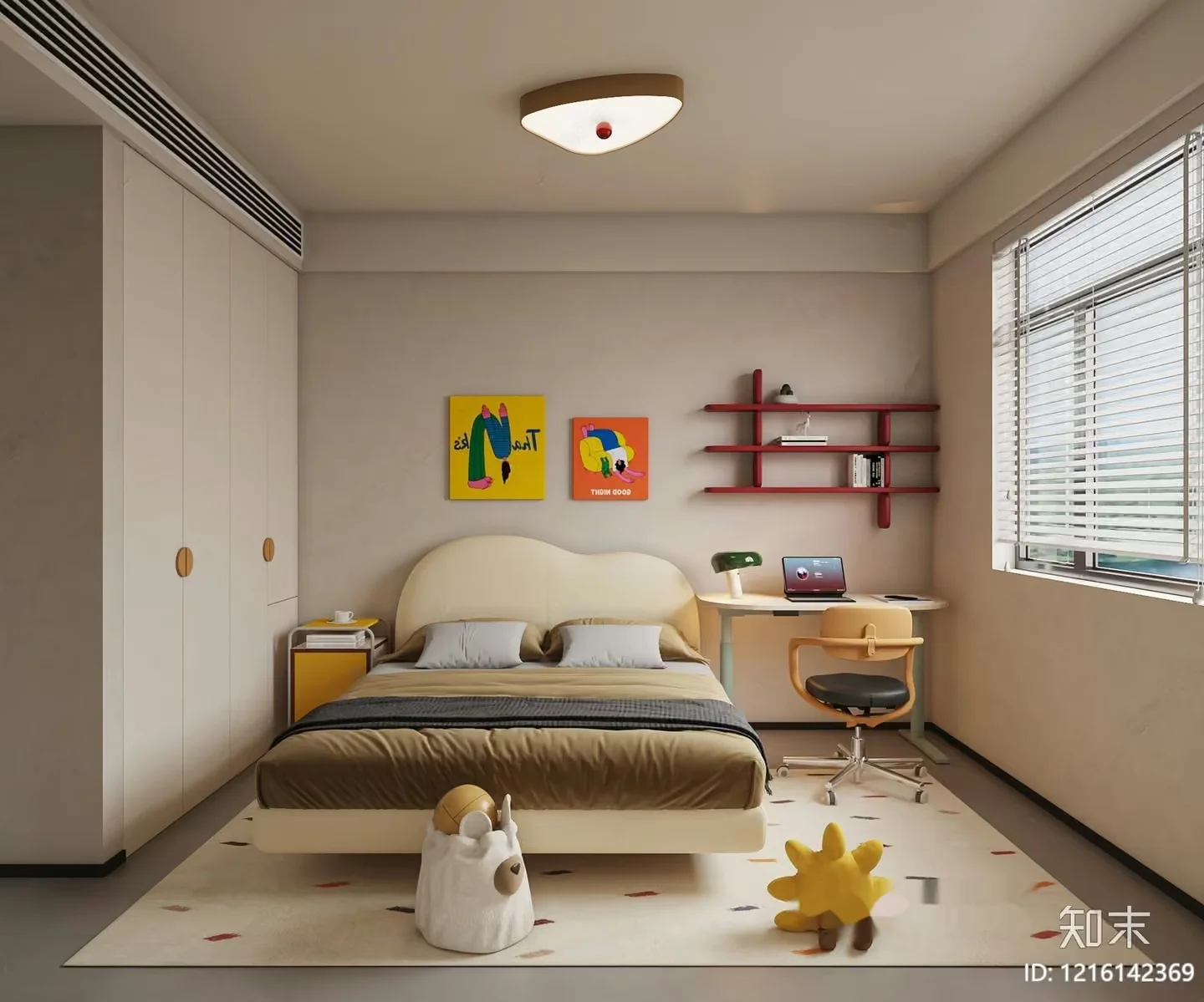 Cozy Kids’ Bedroom 3D Model – 16504 – VRAY Render