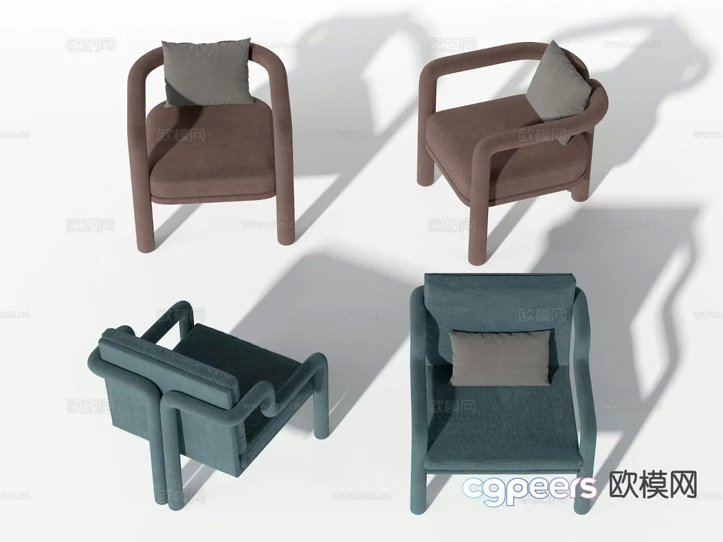 Postmodern armchair lounge chair 3d model