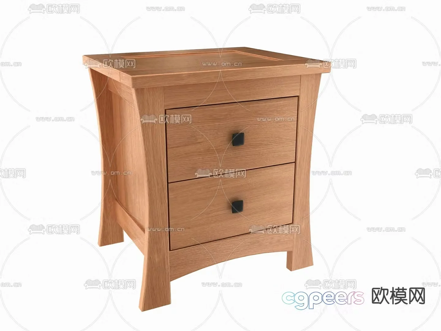 wabi-sabi bedside table 3d model