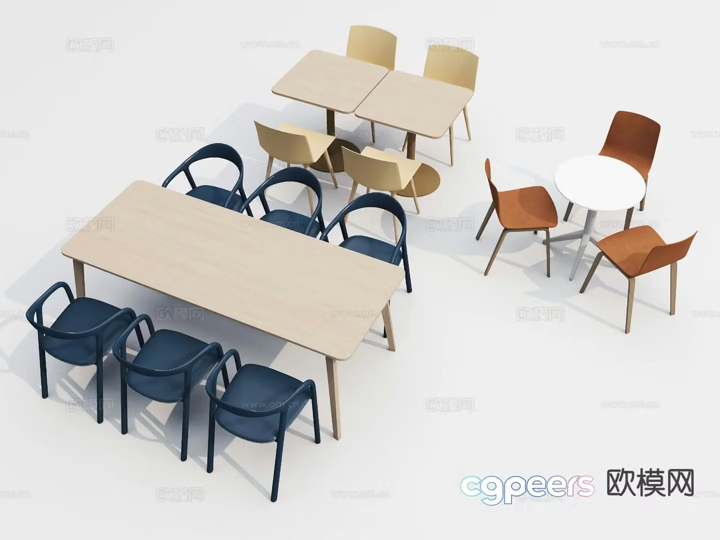 Leisure tables and chairs Negotiation tables and chairs 3d model