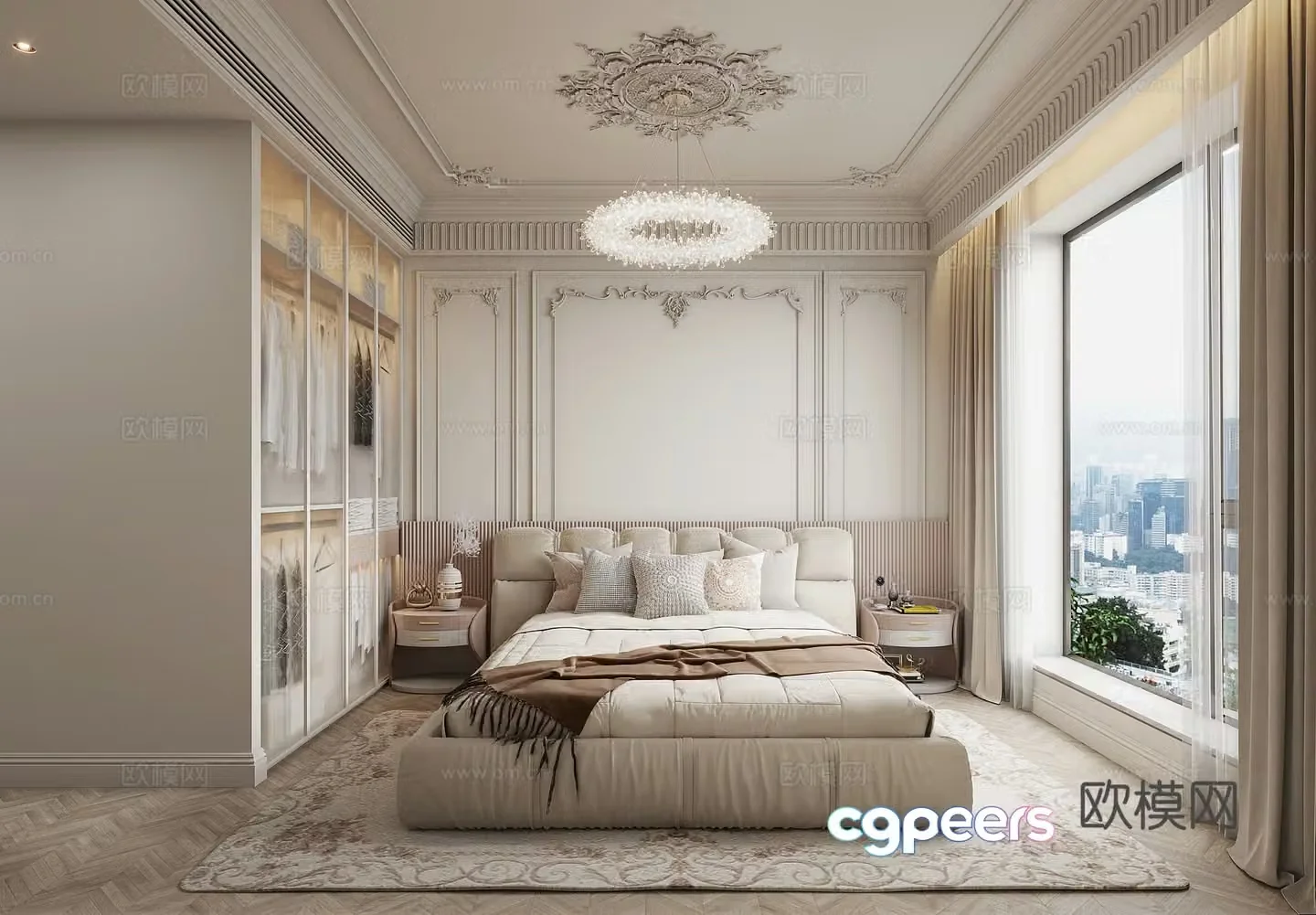 American bedroom French bedroom 3d model