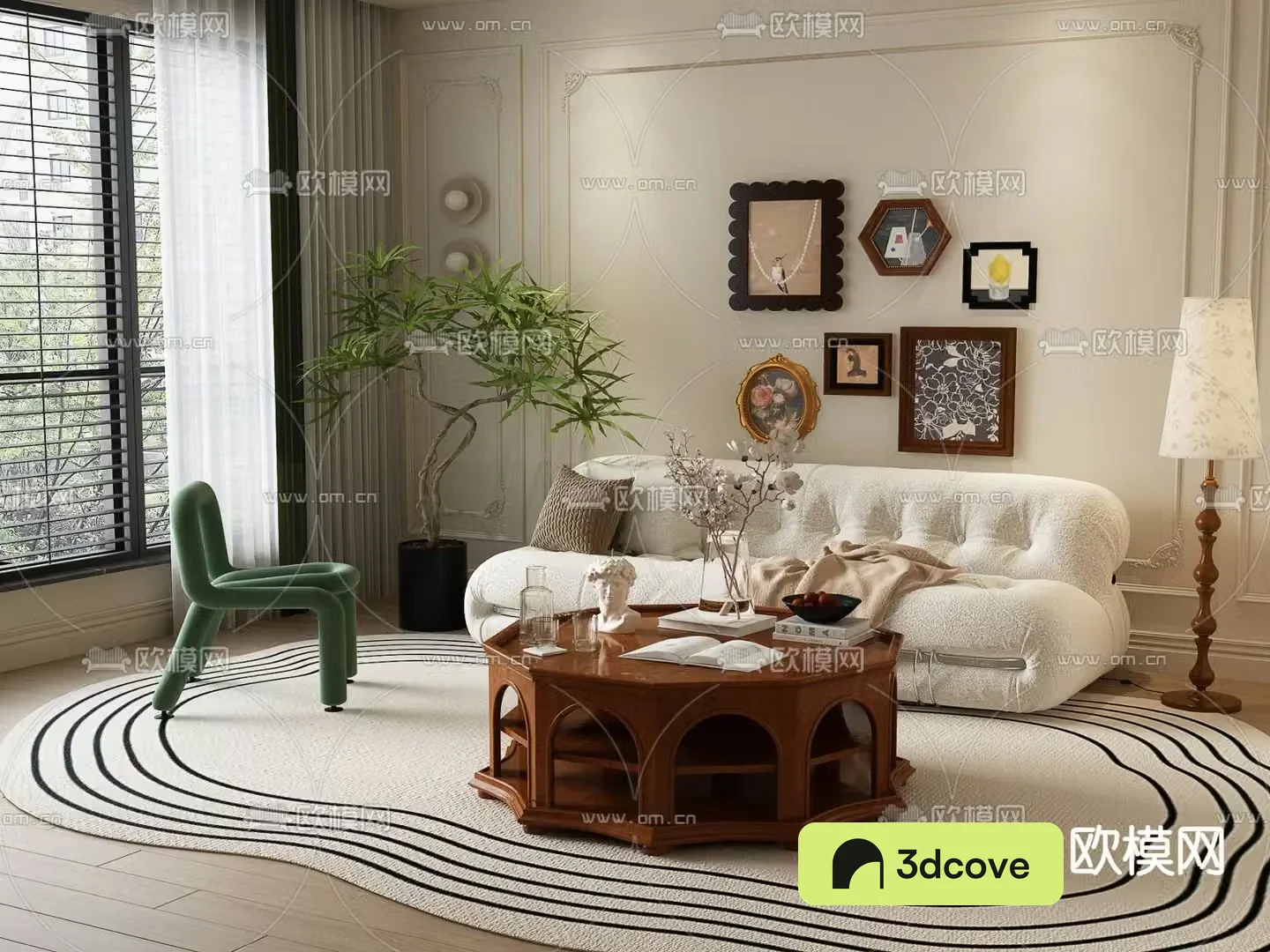 French sofa coffee table leisure sofa