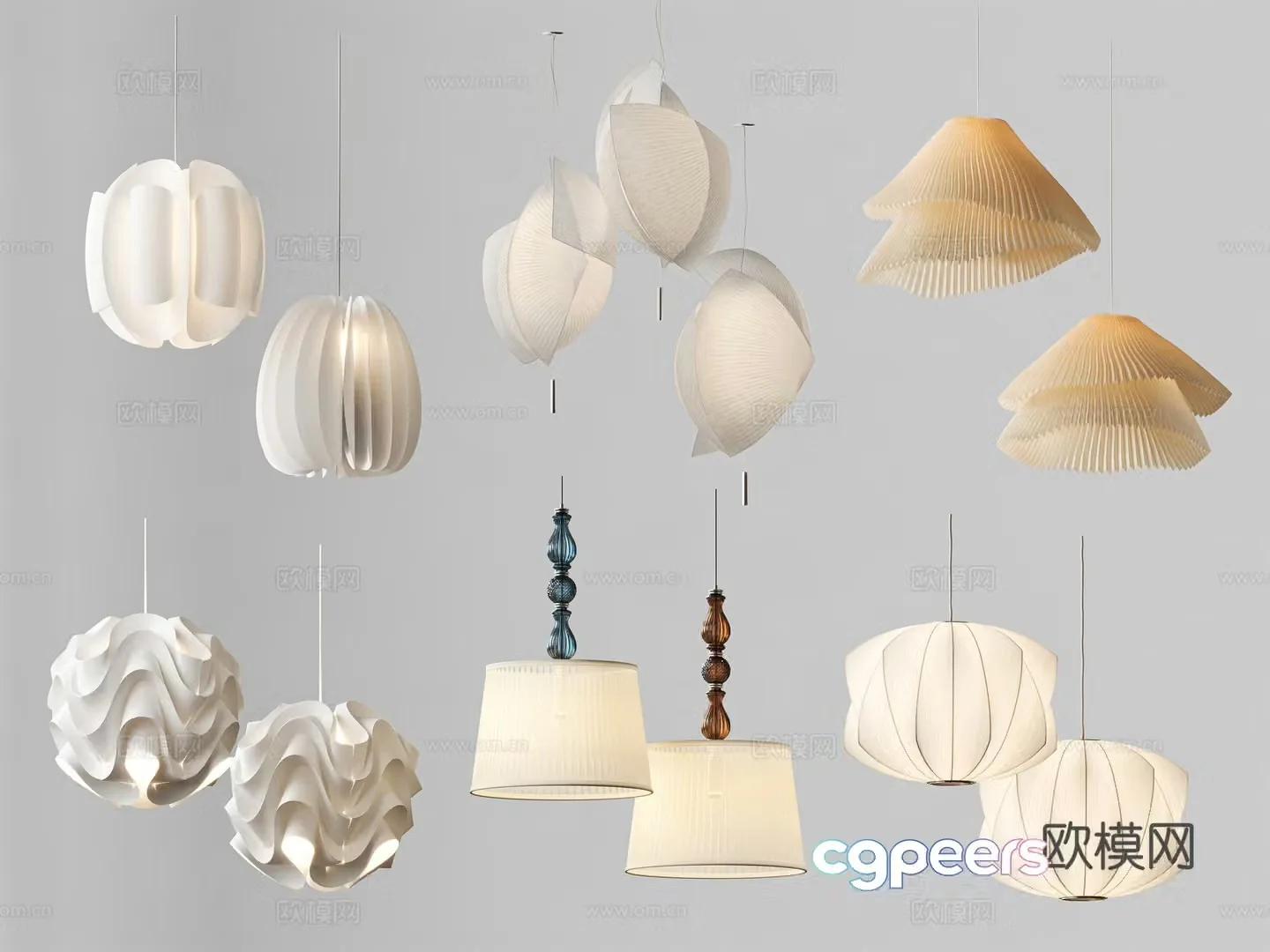 Modern Chandelier Wasabi Chandelier 3D Model
