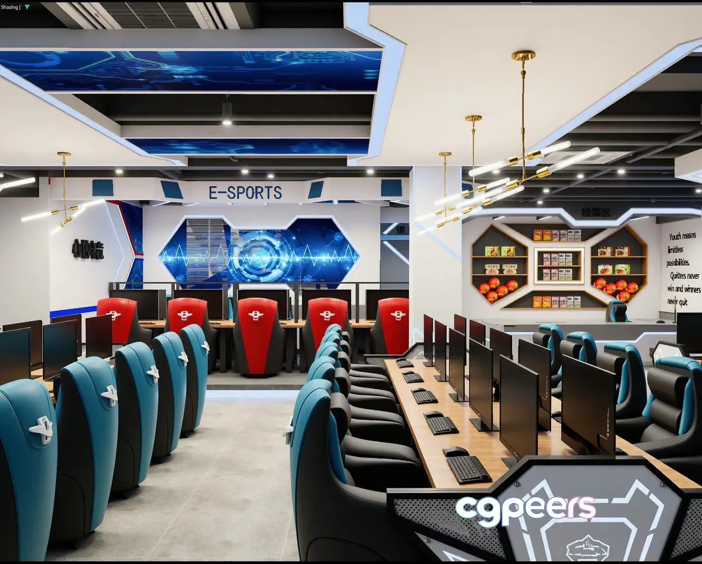 A Modern Gaming Room 3D Model – 22828 – VRAY Render
