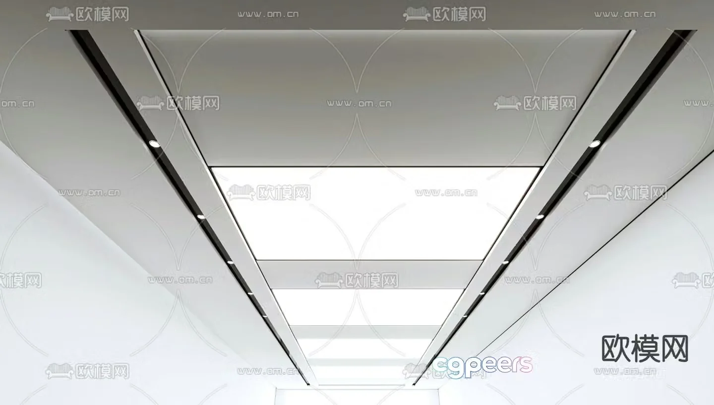 Modern ceiling soft film ceiling 3d model