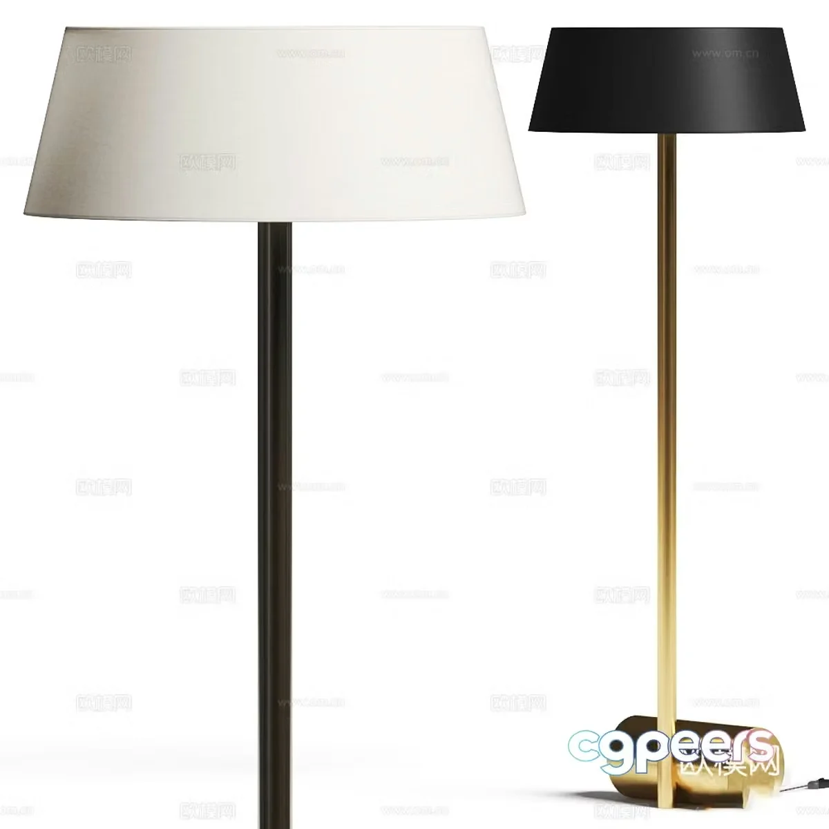 Modern Italian light luxury floor lamp 3D model