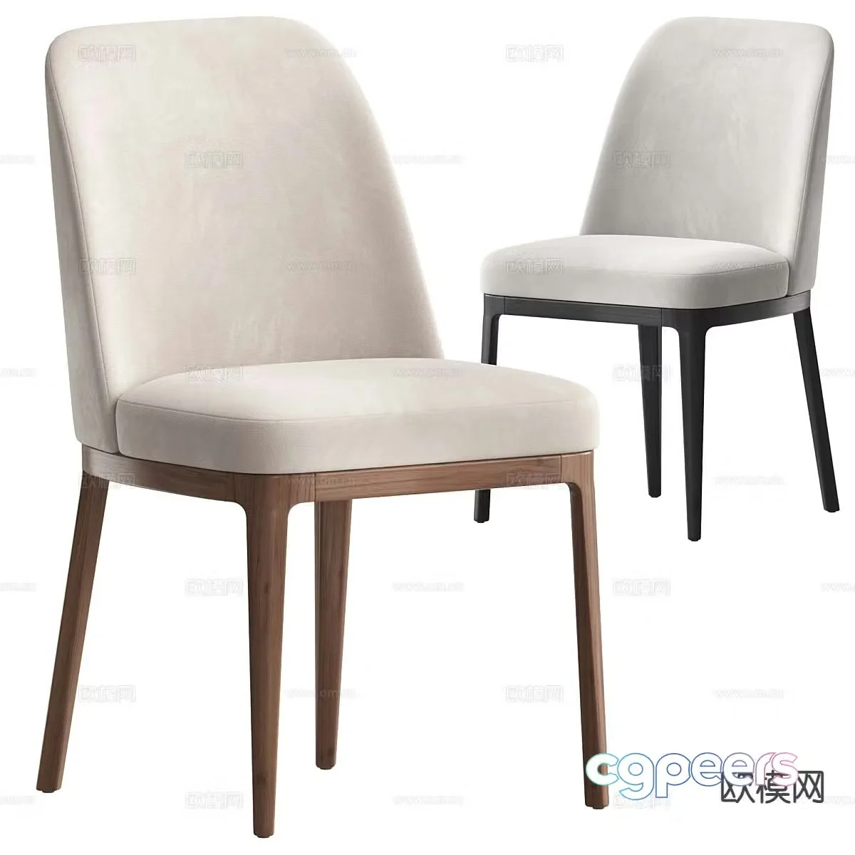 Modern chair dining chair 3d model