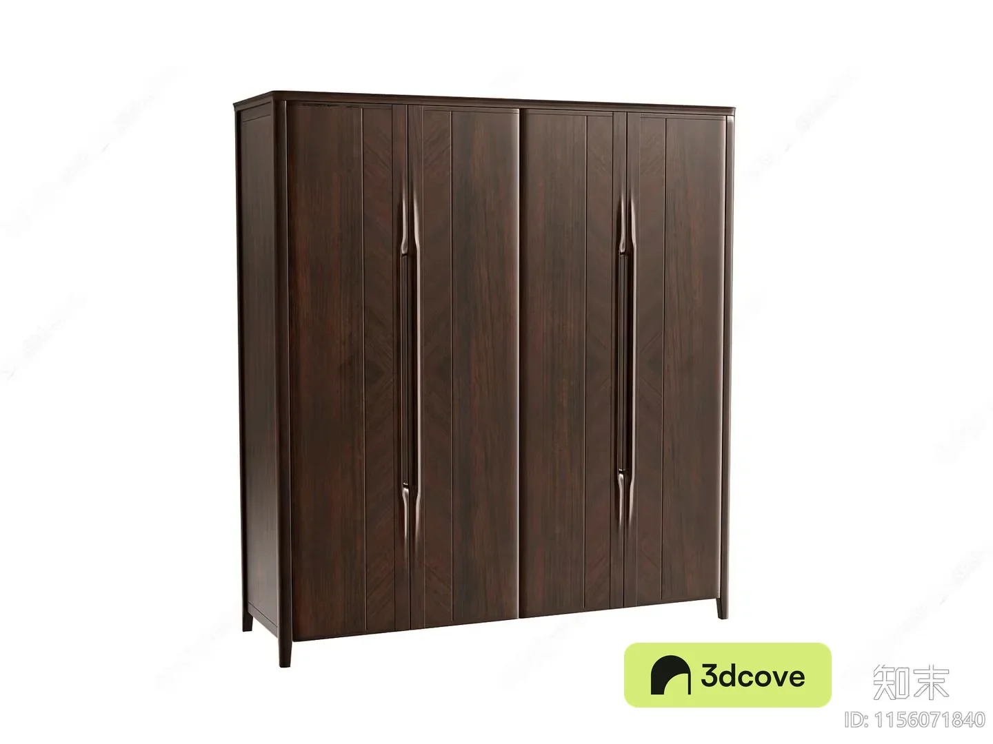 A Large Wooden Cabinet With Multiple Doors