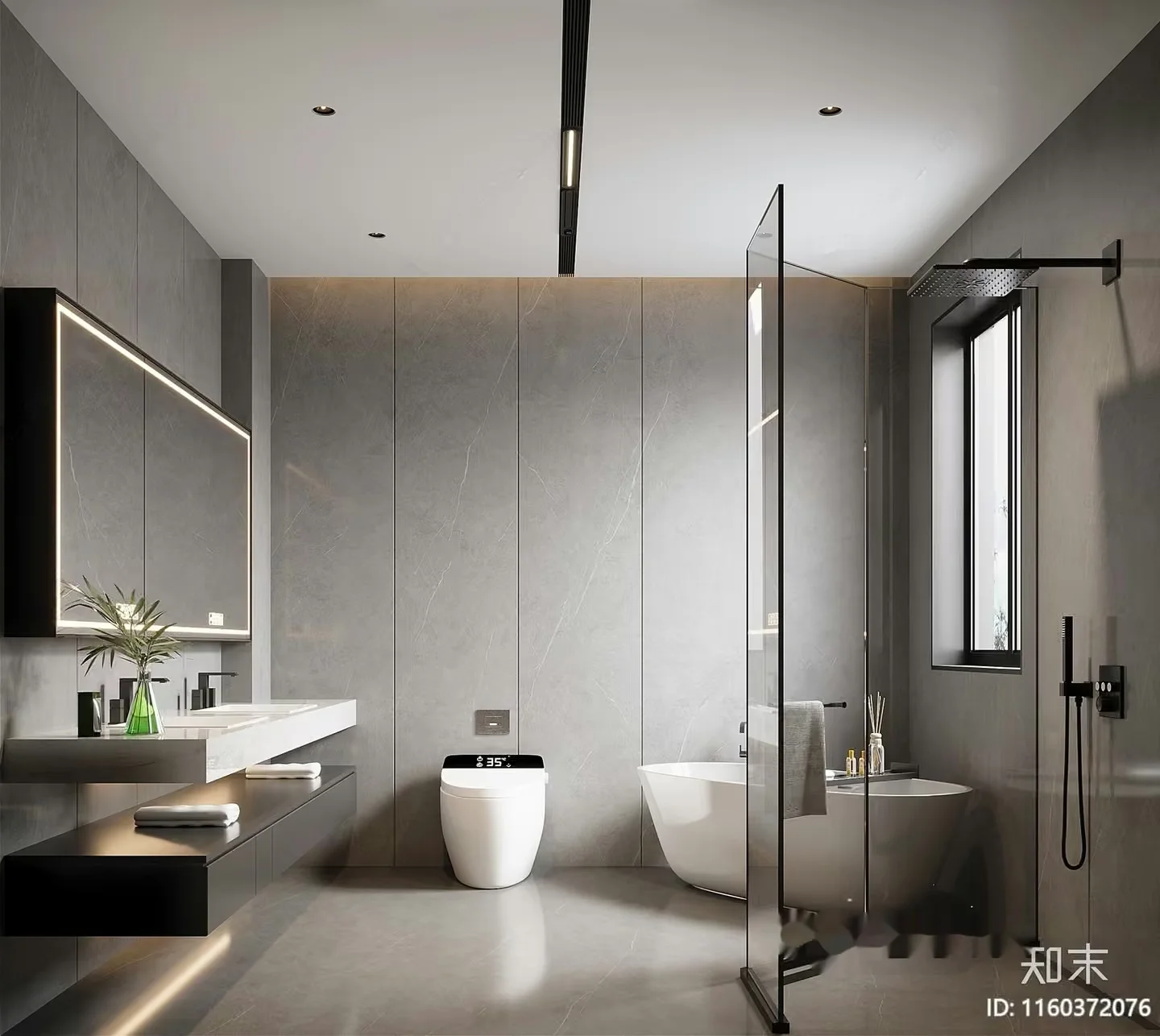 Modern Bathroom Design 3D Model – 11802 – VRAY Render