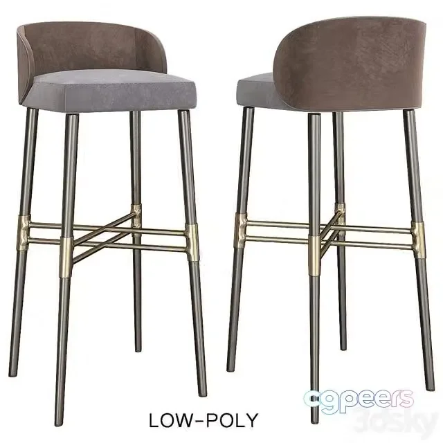 3ds Max Free – Bar Stool – Minotti