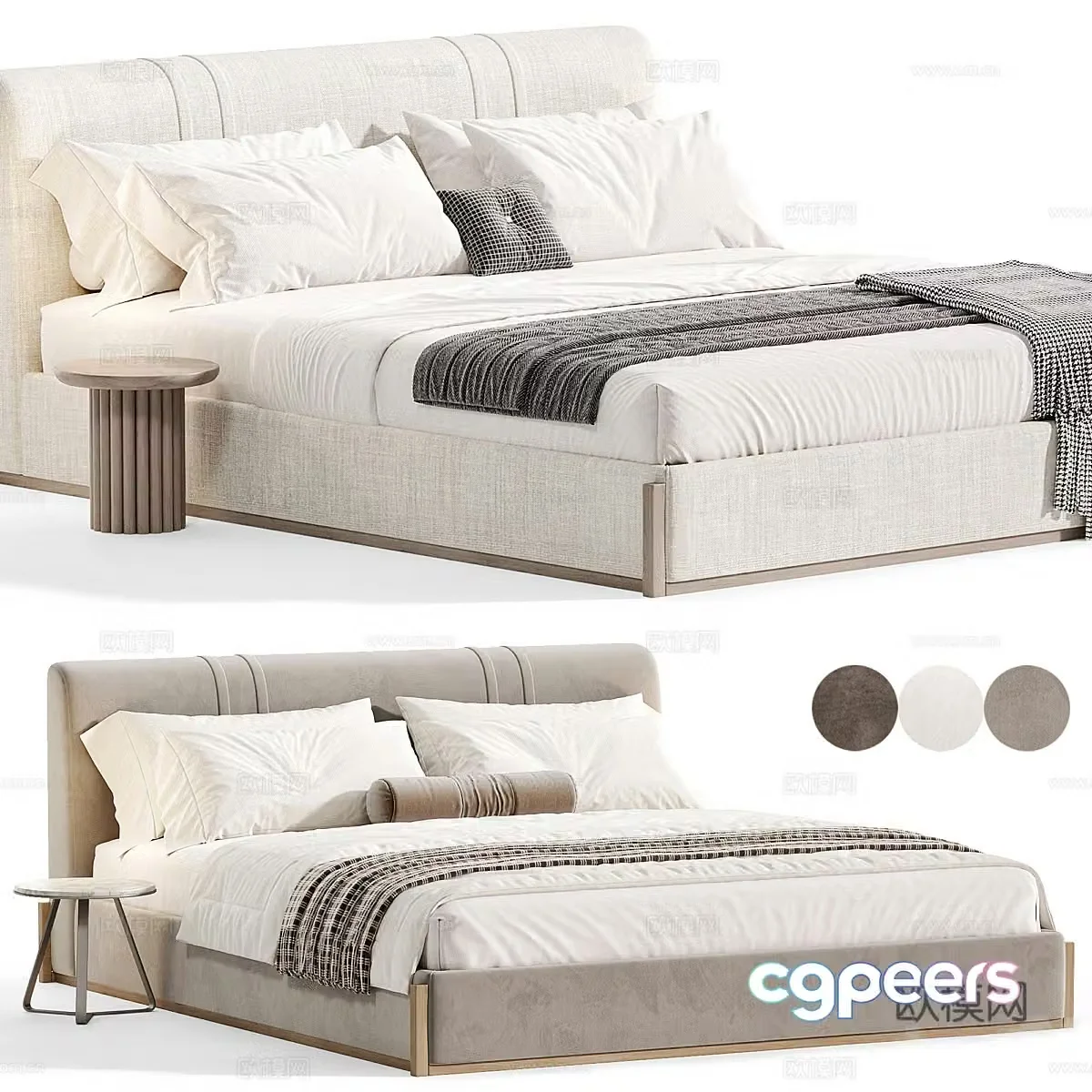 Lagom wooden bed 3D model produced by Dantonehome