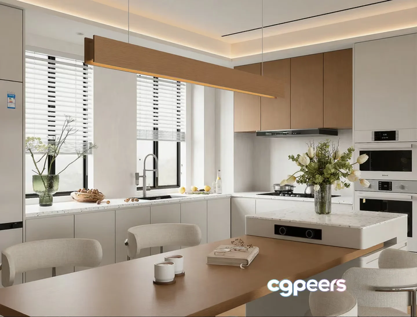 Modern Kitchen 3D Model – 13166 – CORONA Render