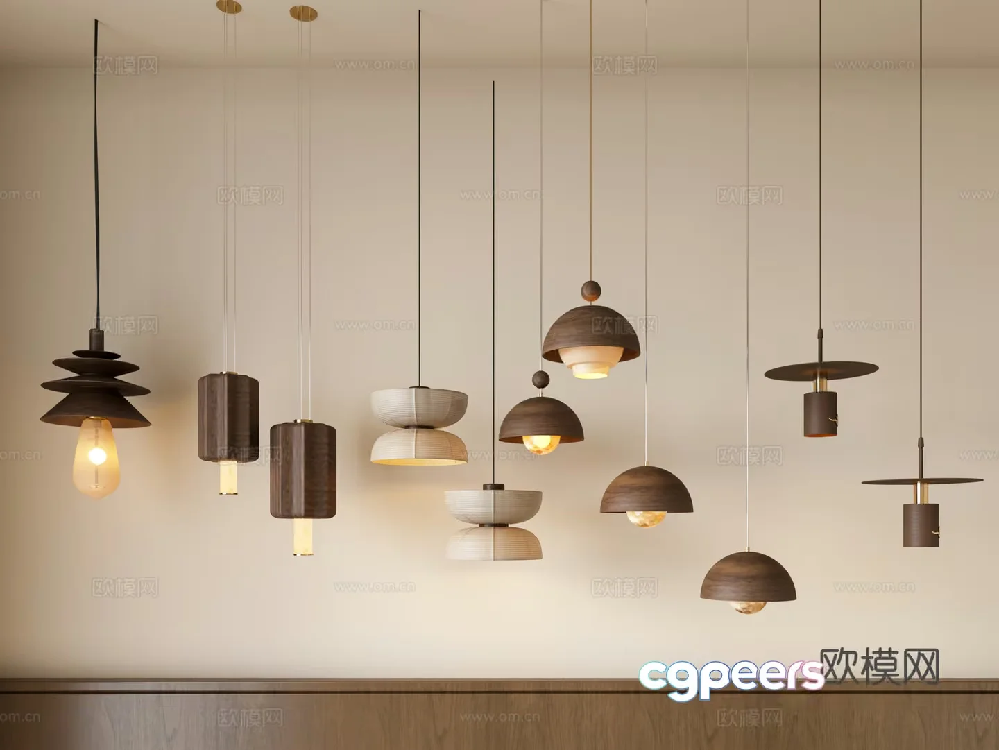 Modern Light Fixtures 3D Model – 11471 – VRAY Render