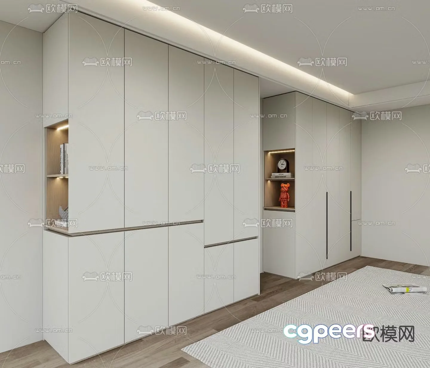 modern wardrobe wardrobe 3d model