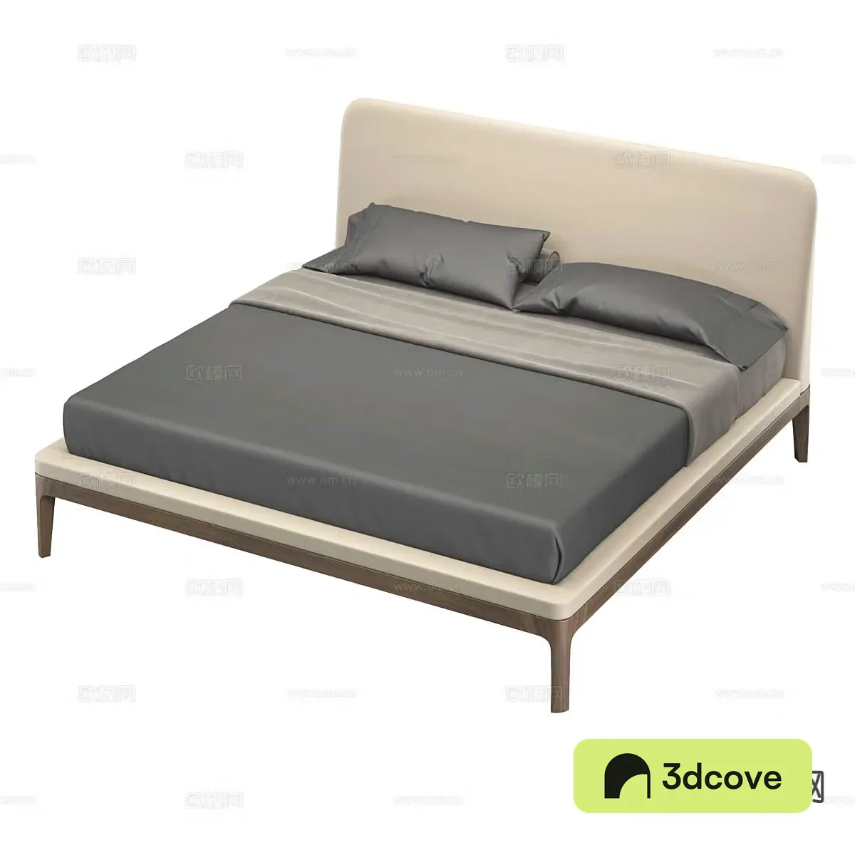 Modern minimalist double bed
