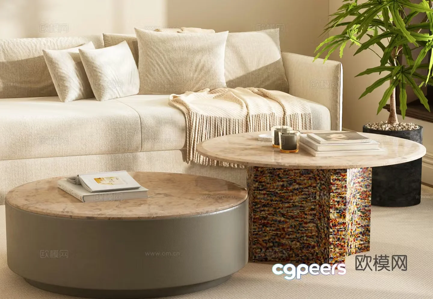 Modern coffee table Italian coffee table Modern minimalist coffee table Italian coffee table 3D model