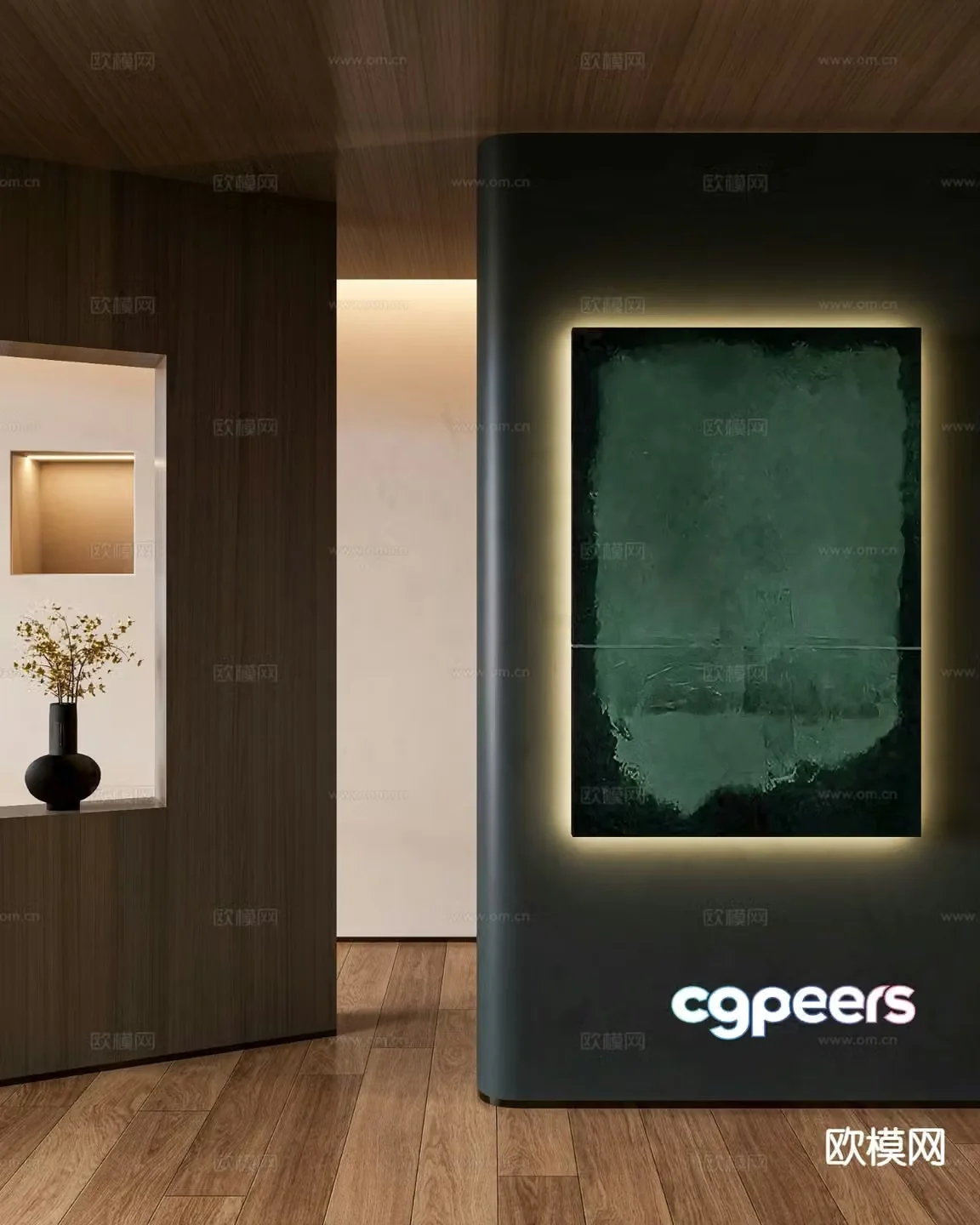 Wabi-sabi art painting decorative painting 3d model