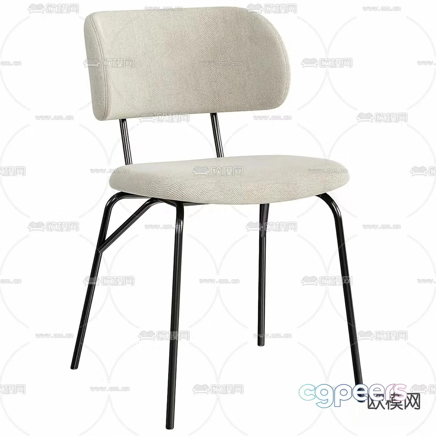 Julia chair dining chair 3d model