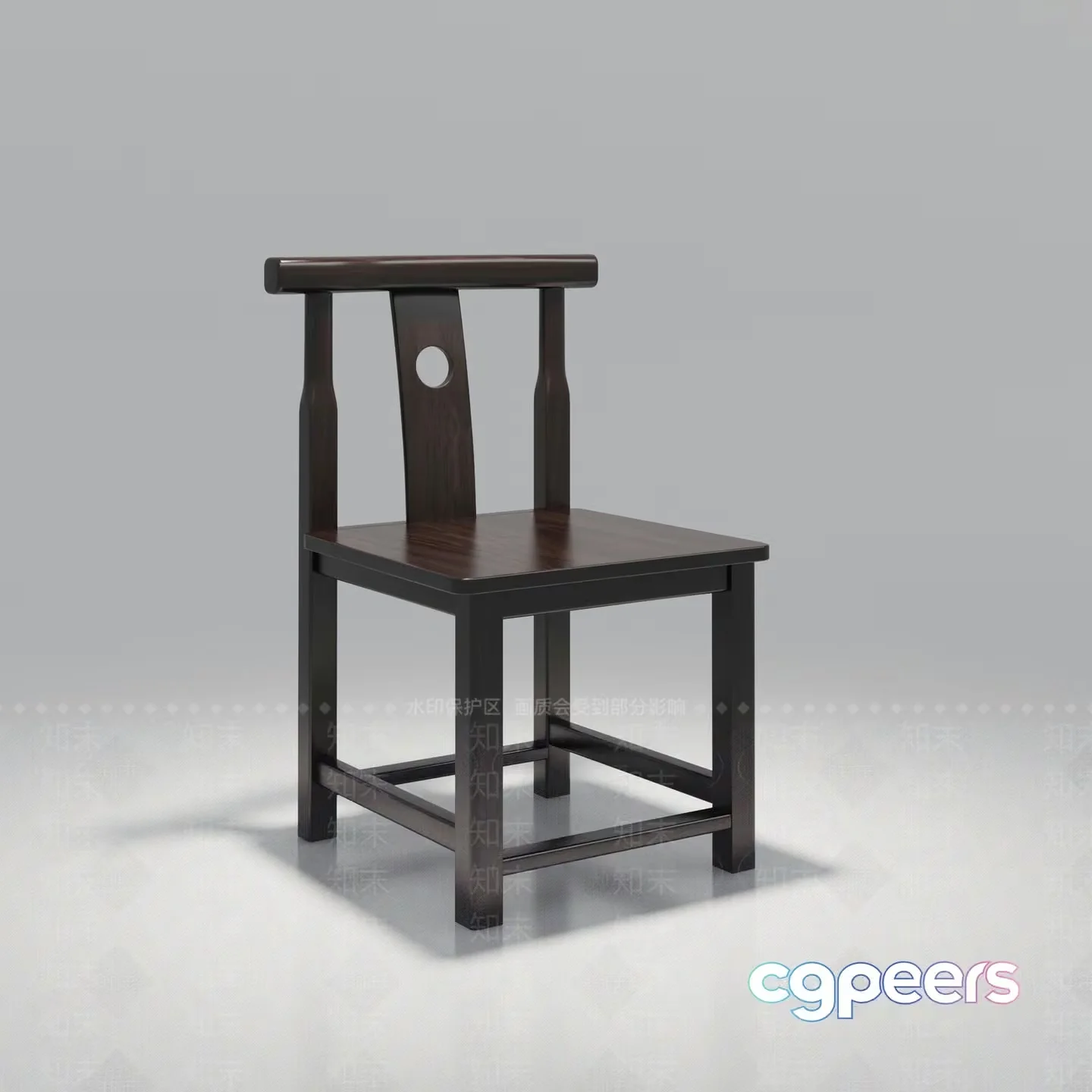 Wooden Dining Chair 3D Model – 21459 – VRAY Render