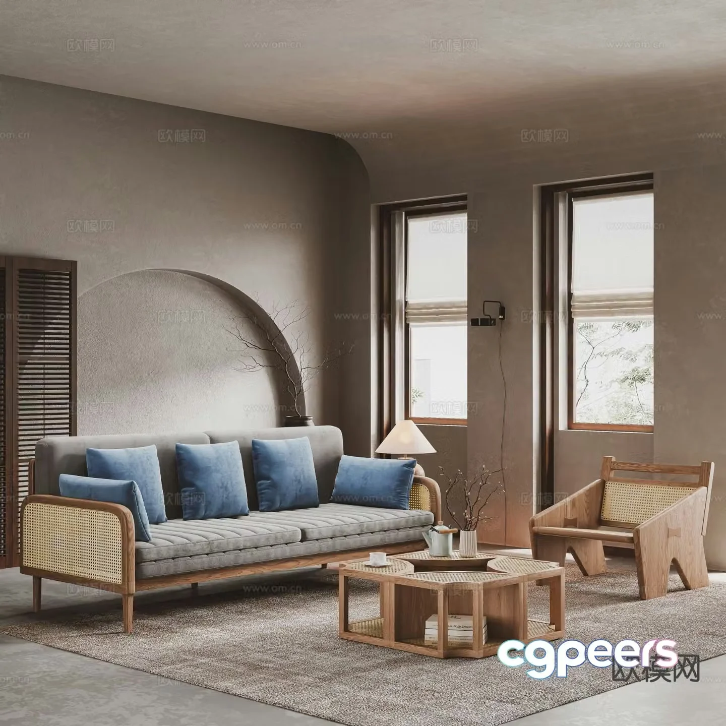 Wabi Sabi modular sofa 3d model