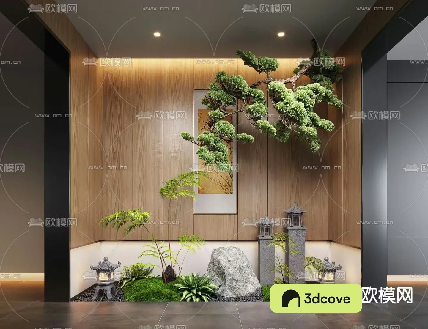 New Chinese style landscaping indoor landscape