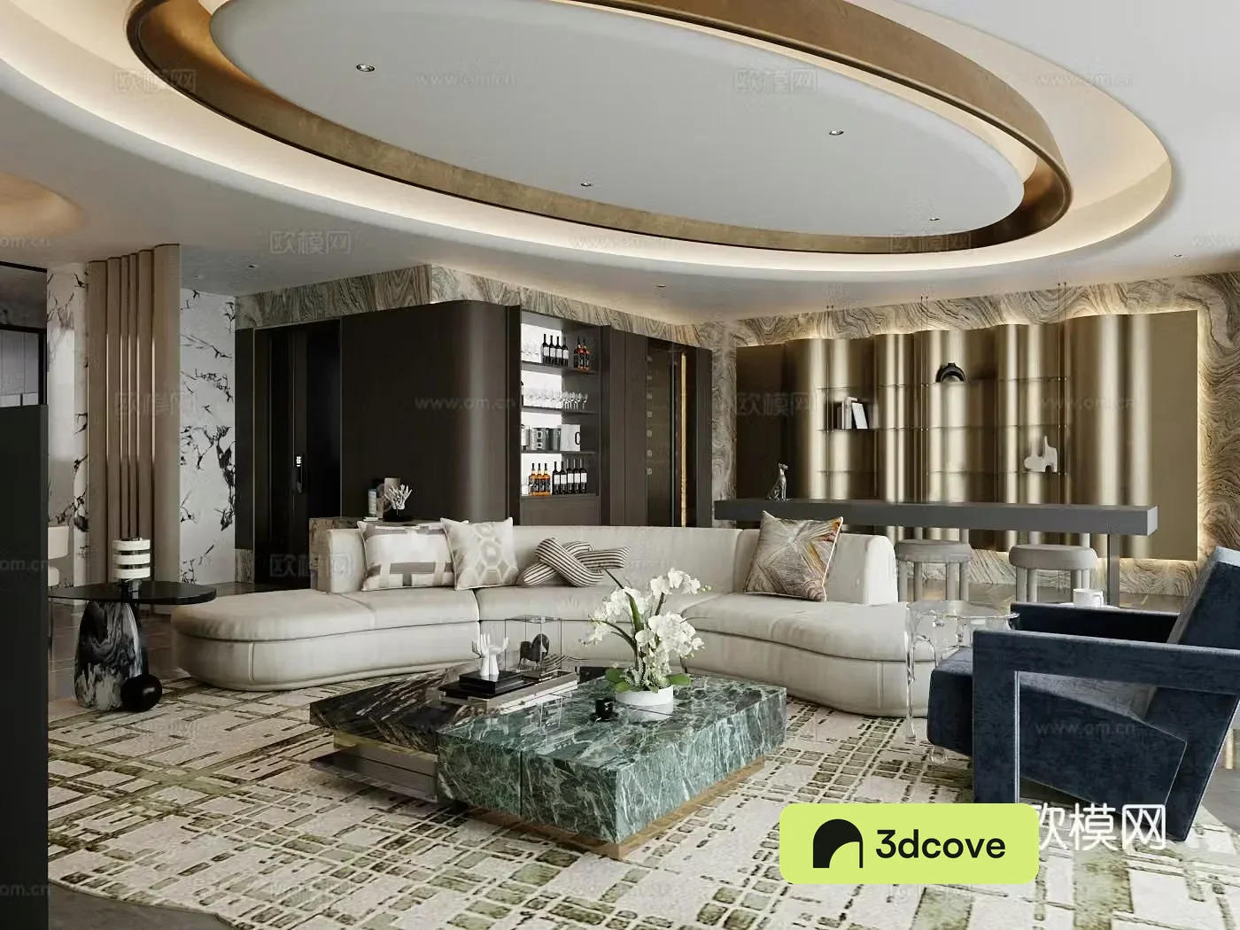 Light luxury home living room large living room horizontal living room sofa and coffee table combination