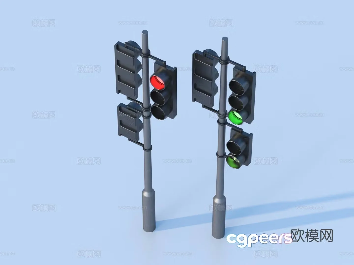 Traffic light Traffic light Indicator light 3d model