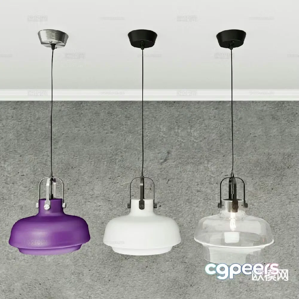 Industrial style chandelier restaurant chandelier 3d model