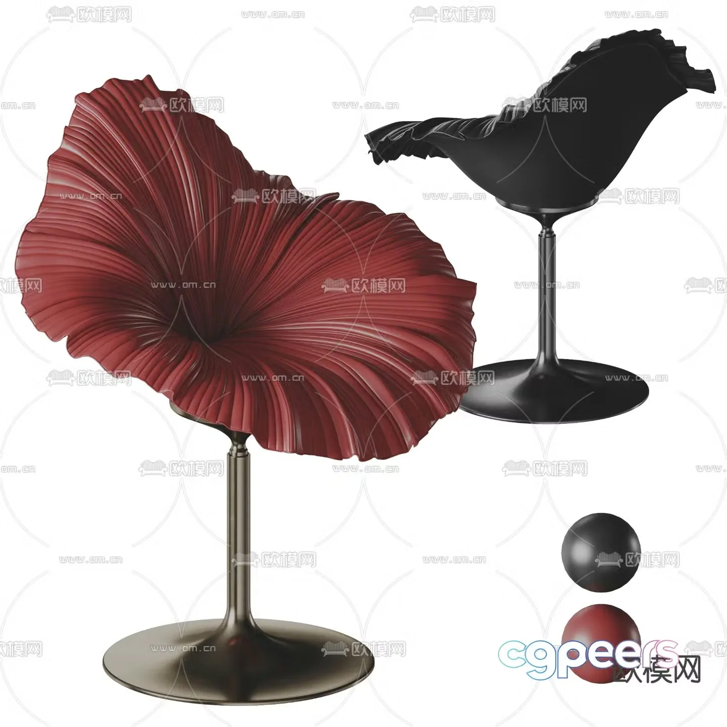 EDRA petal chair leisure chair 3d model