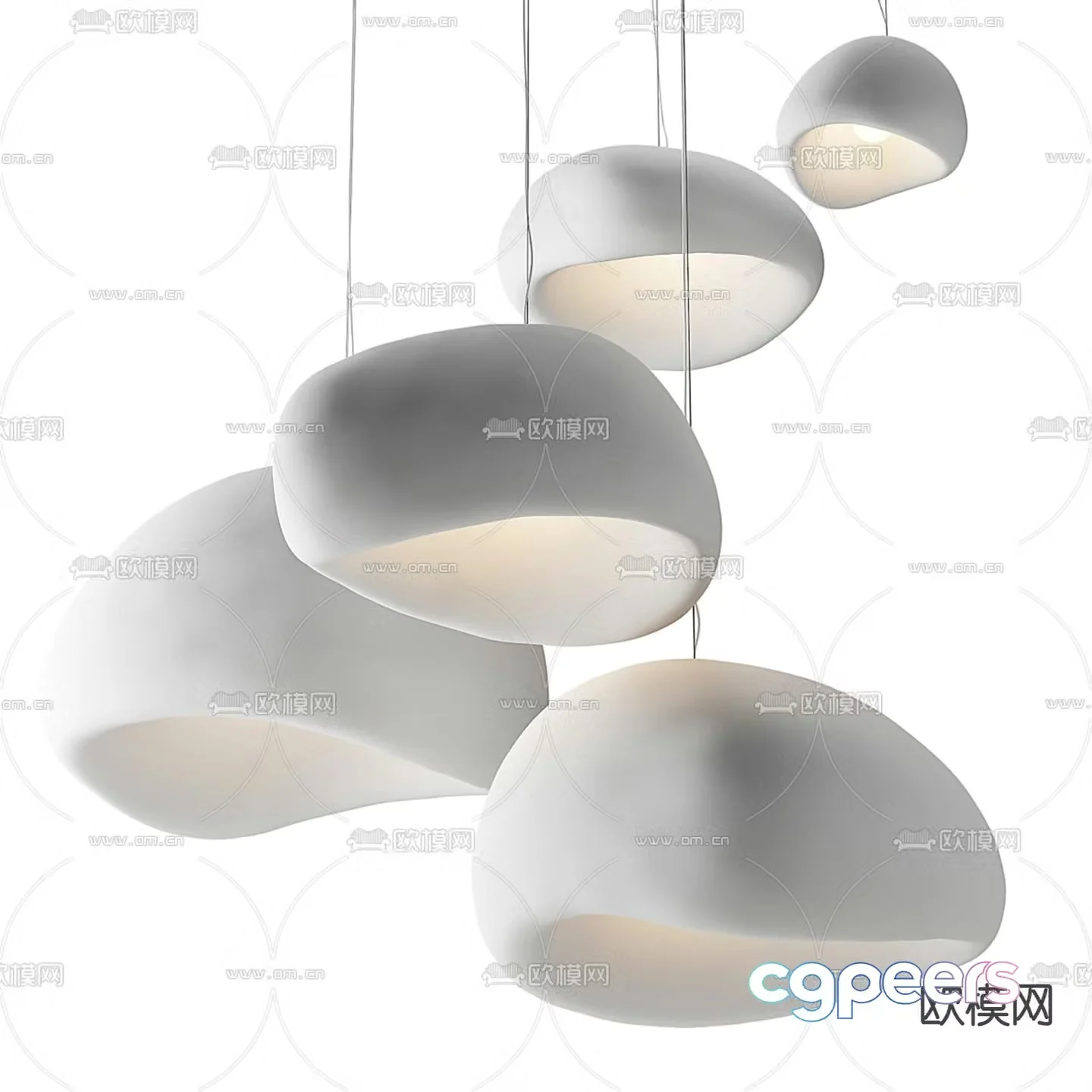 Modern chandelier decorative chandelier 3d model