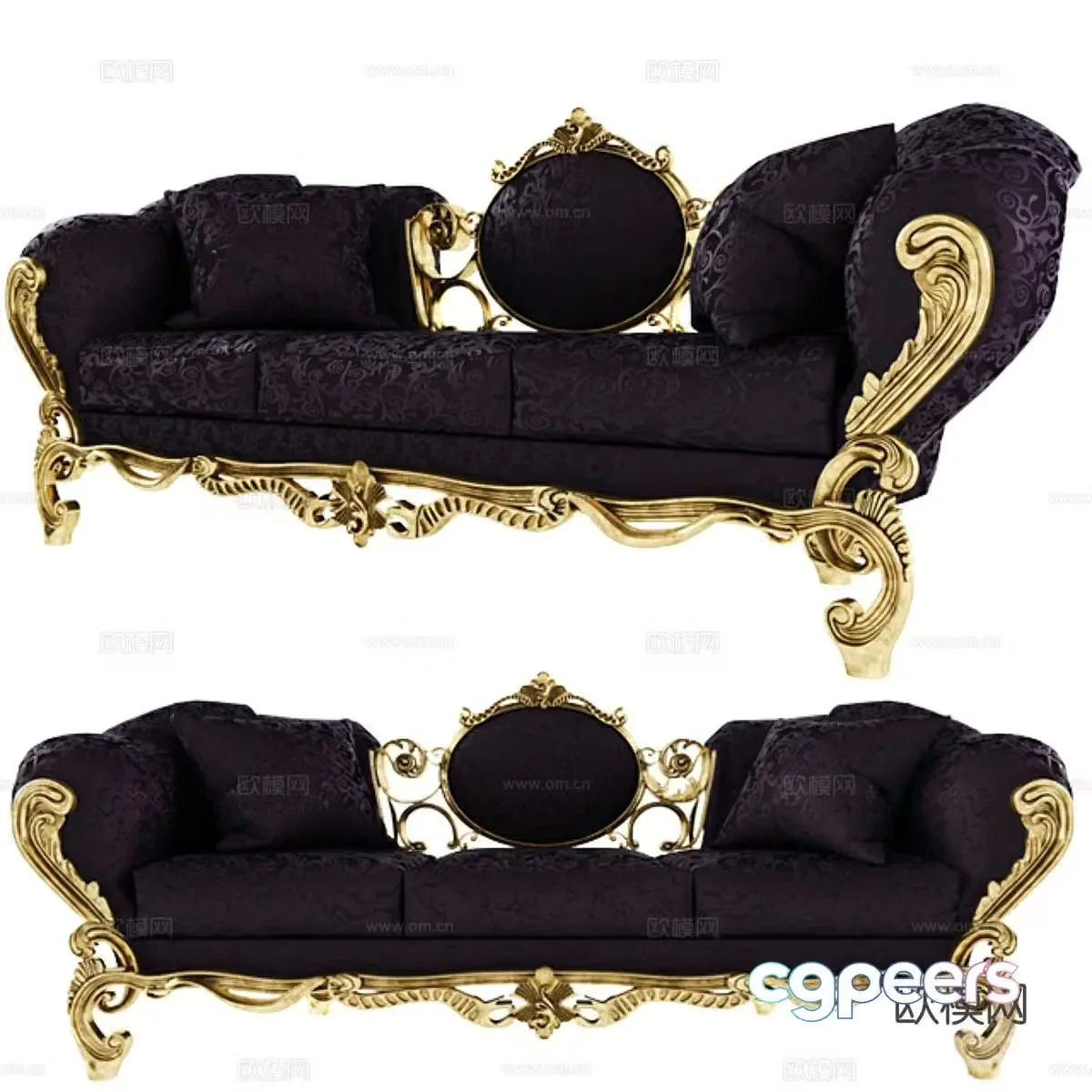 French chaise longue 3d model
