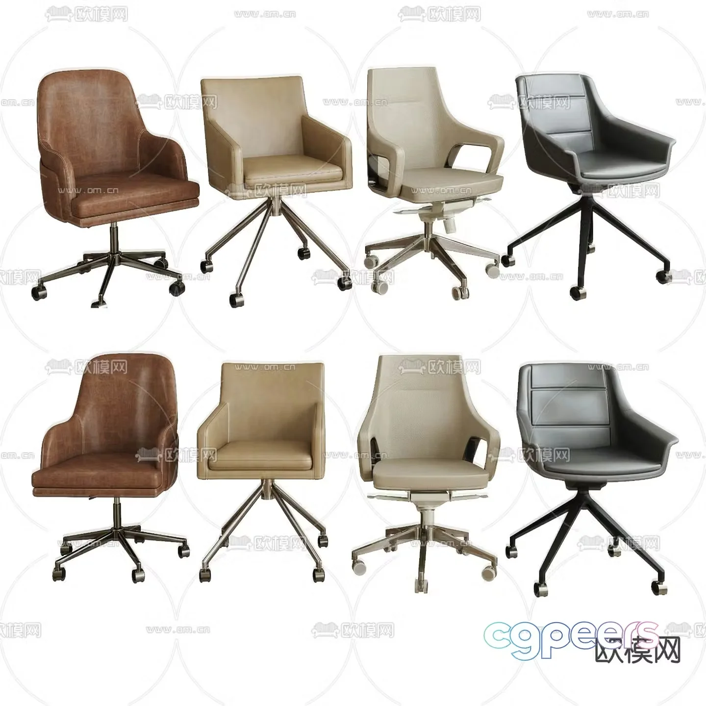 Office chair conference chair computer chair swivel chair boss chair 3d model