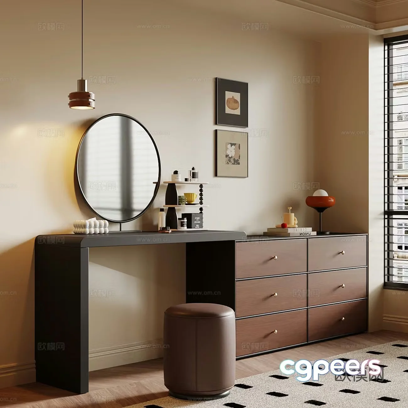 French medieval dressing table 3D model
