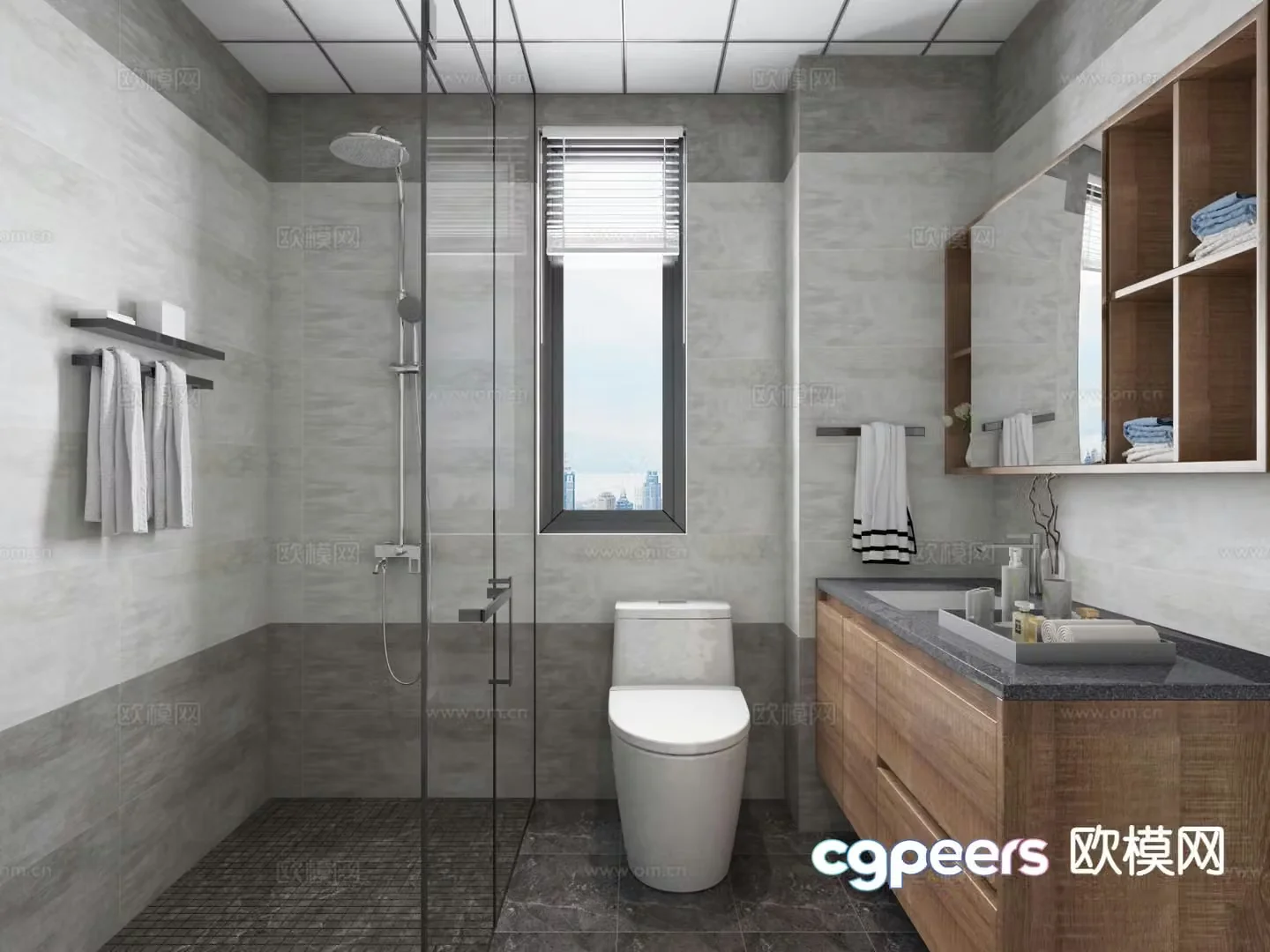 modern bathroom bathroom d model