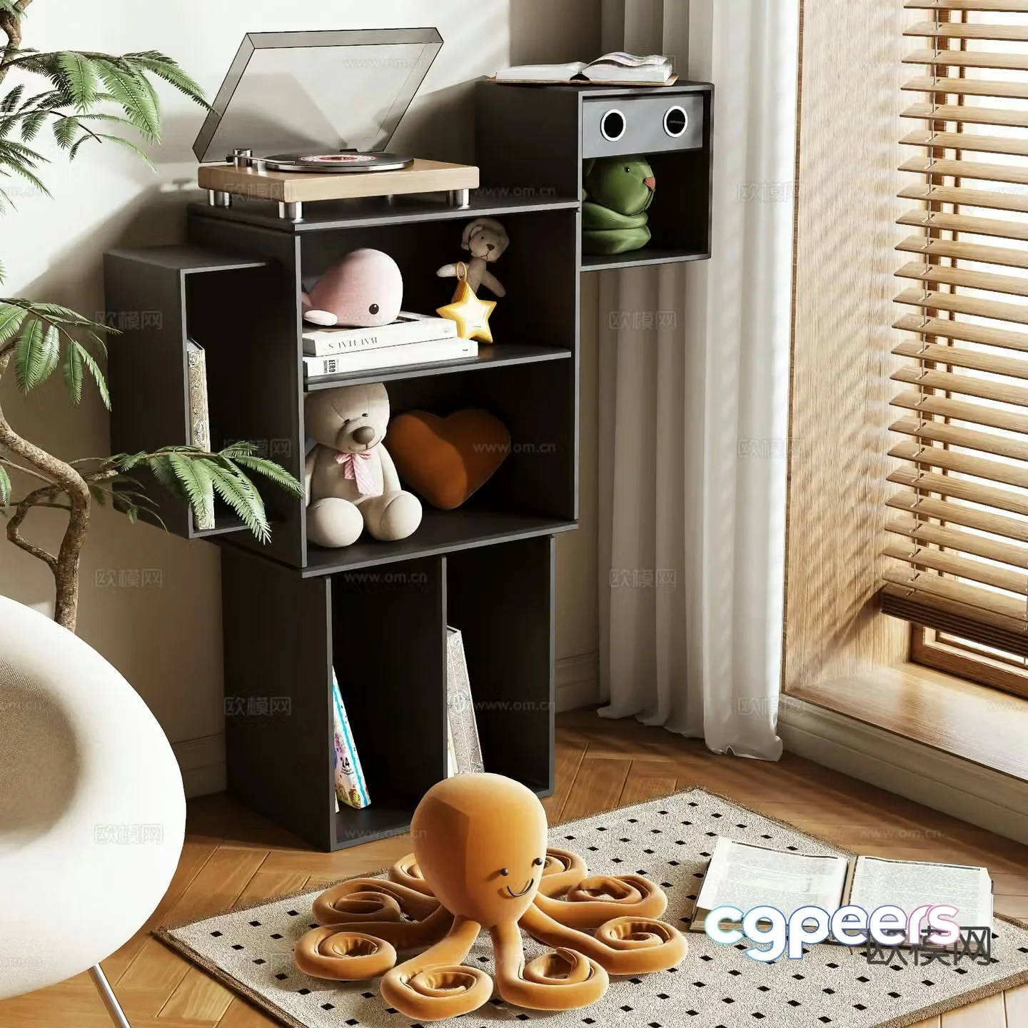 Decorative cabinet locker 3d model