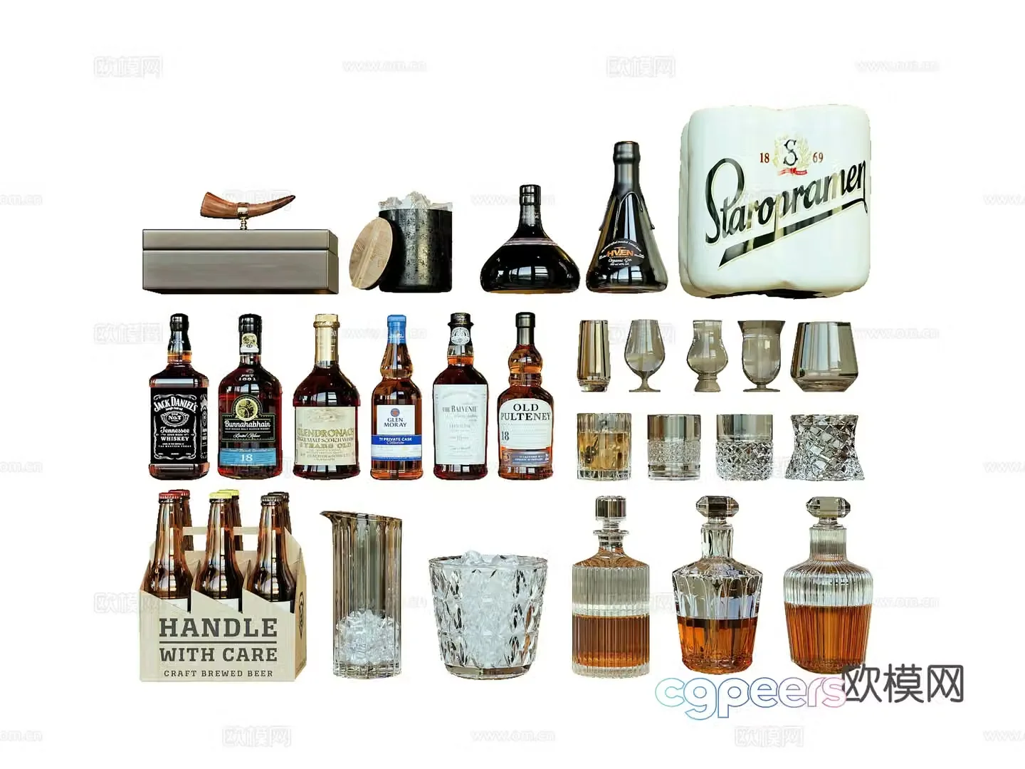 Modern wine bottle 3d model