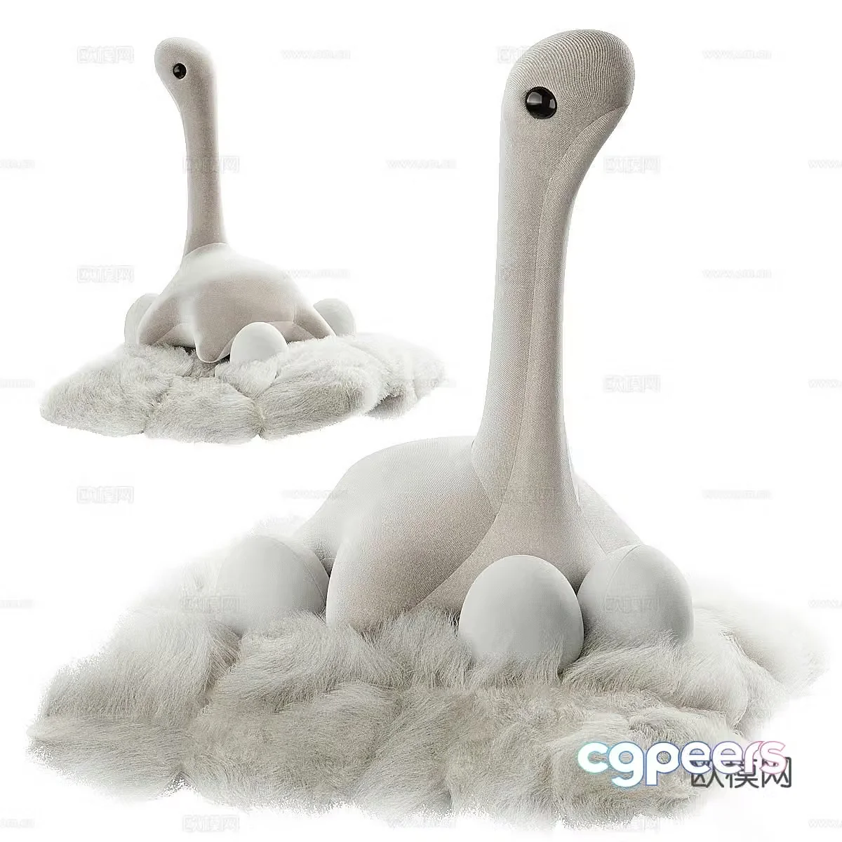 Children’s dinosaur plush toy 3d model