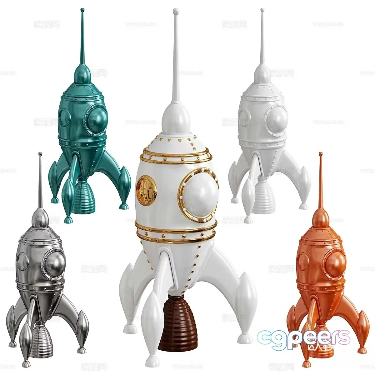 Children’s rocket toy 3d model