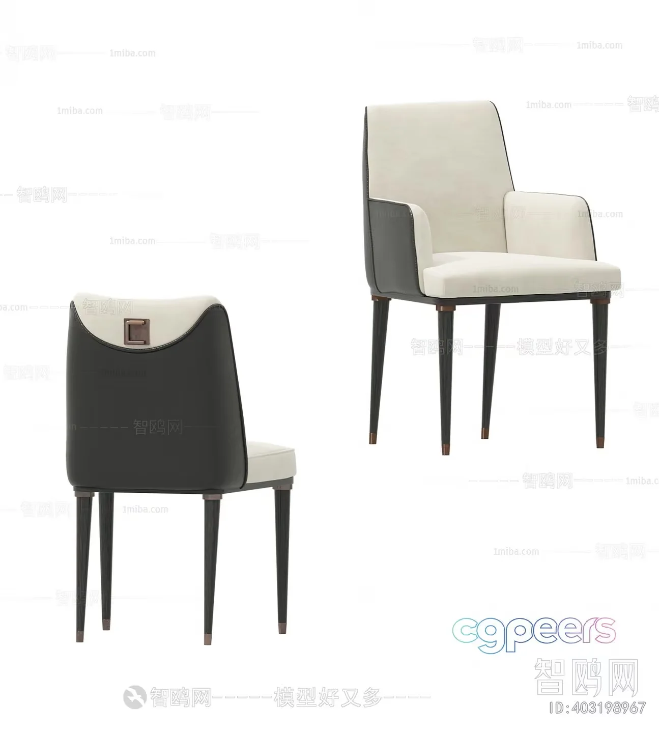 Modern Beige Chair 3D Model – 18553 – VRAY Render