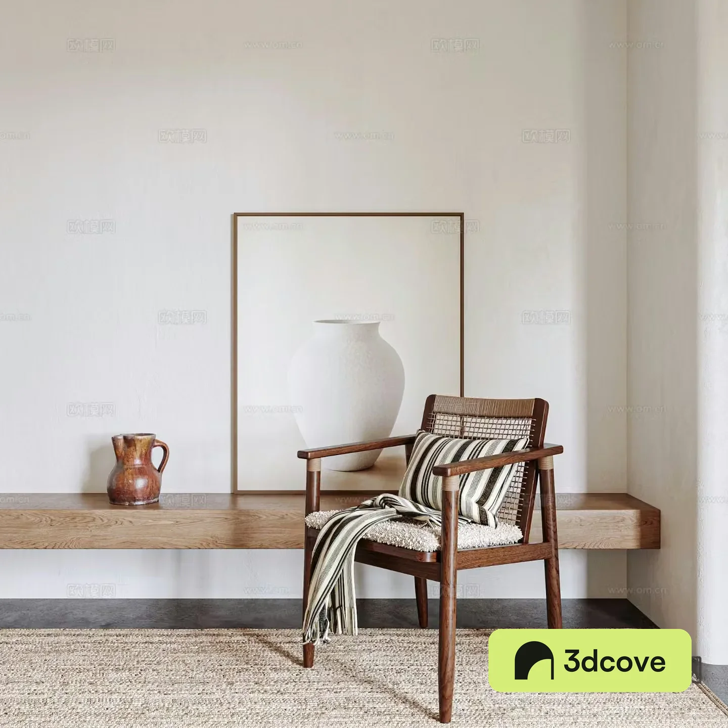 Wabi-sabi style leisure chair