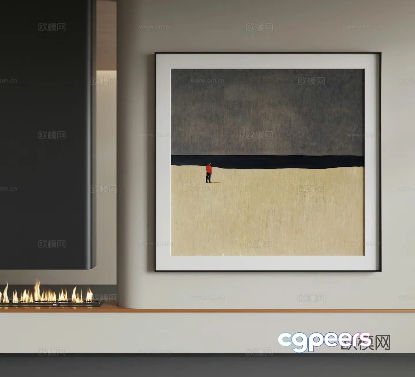 Modern hanging paintings Modern abstract hanging paintings Modern Italian hanging paintings Modern light luxury hanging paintings Modern simple 3D model