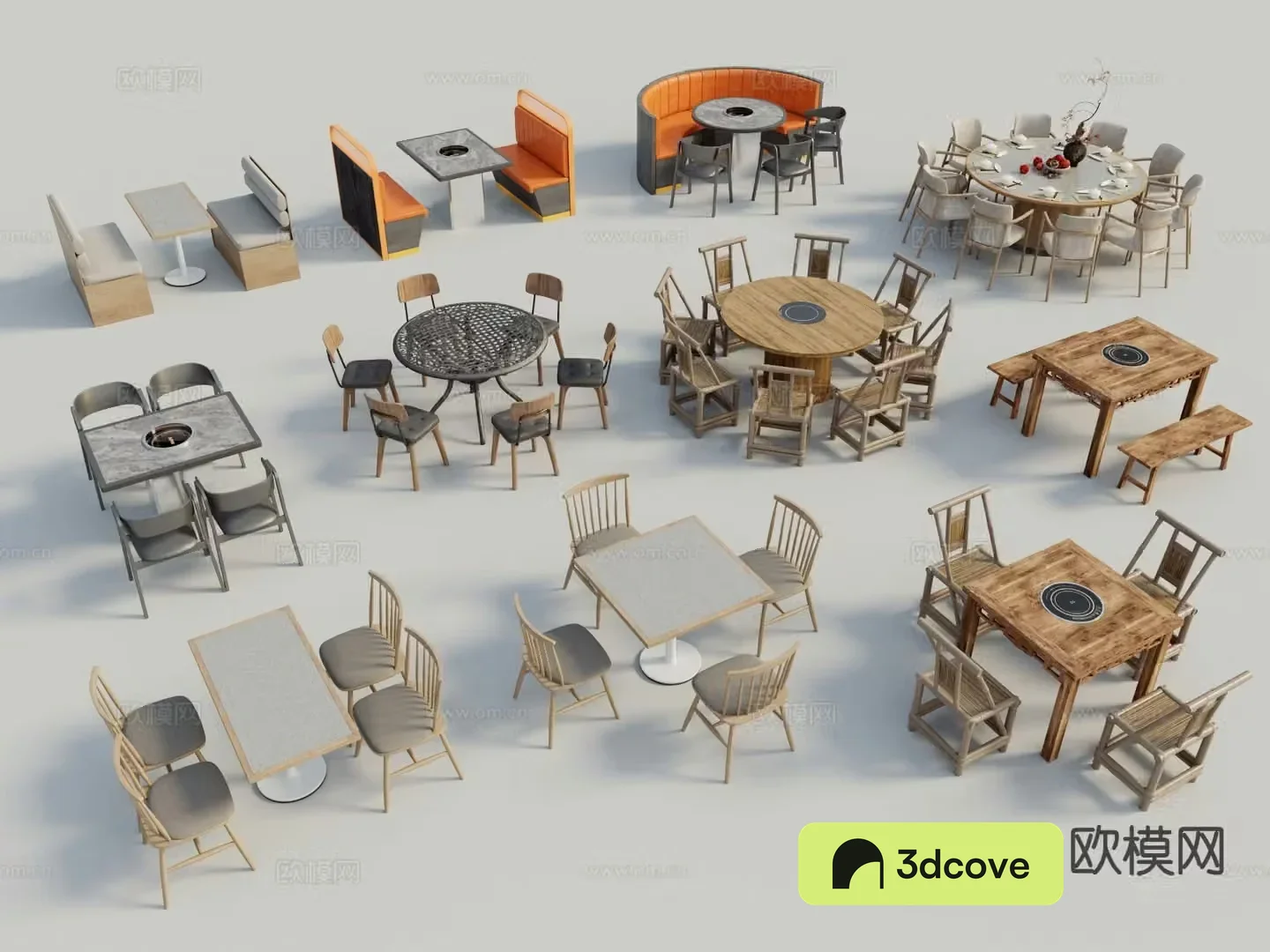 Modern dining table and chairs