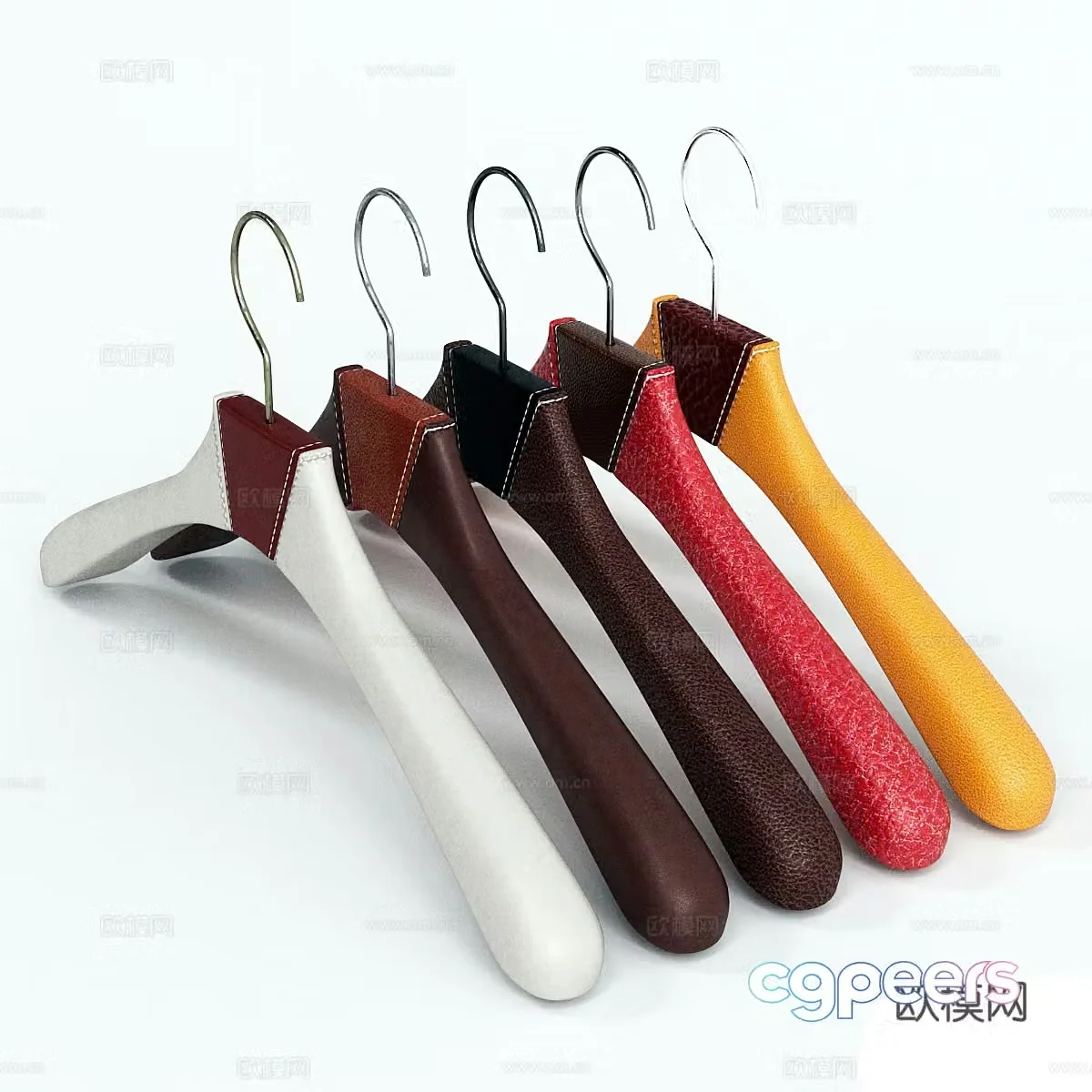 Clothes hanger leather clothes hanger 3d model