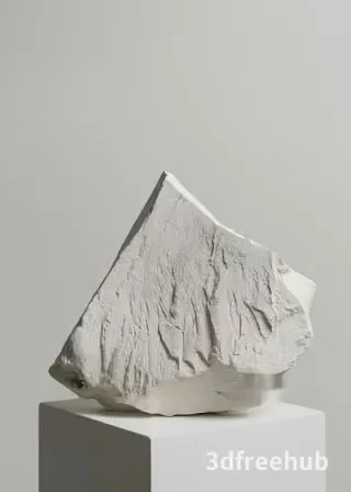 A White Stone Sculpture 3D Model – 21610 – VRAY Render