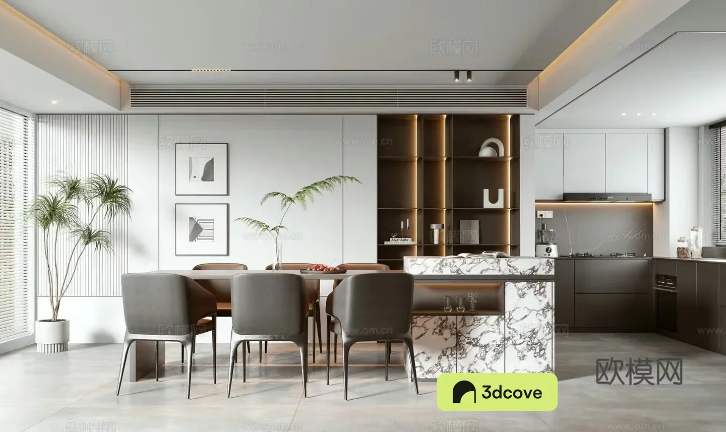 Modern light luxury restaurant
