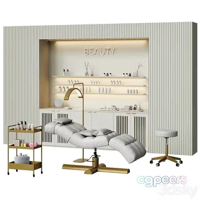 3ds Max Free – Beauty salon with couch and accessories Figuratti P01