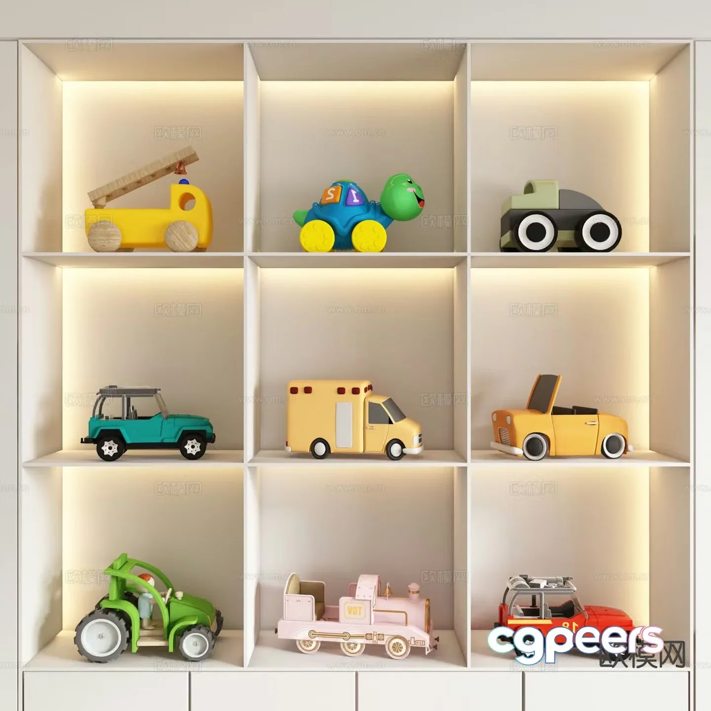children’s toy car doll toy 3d model