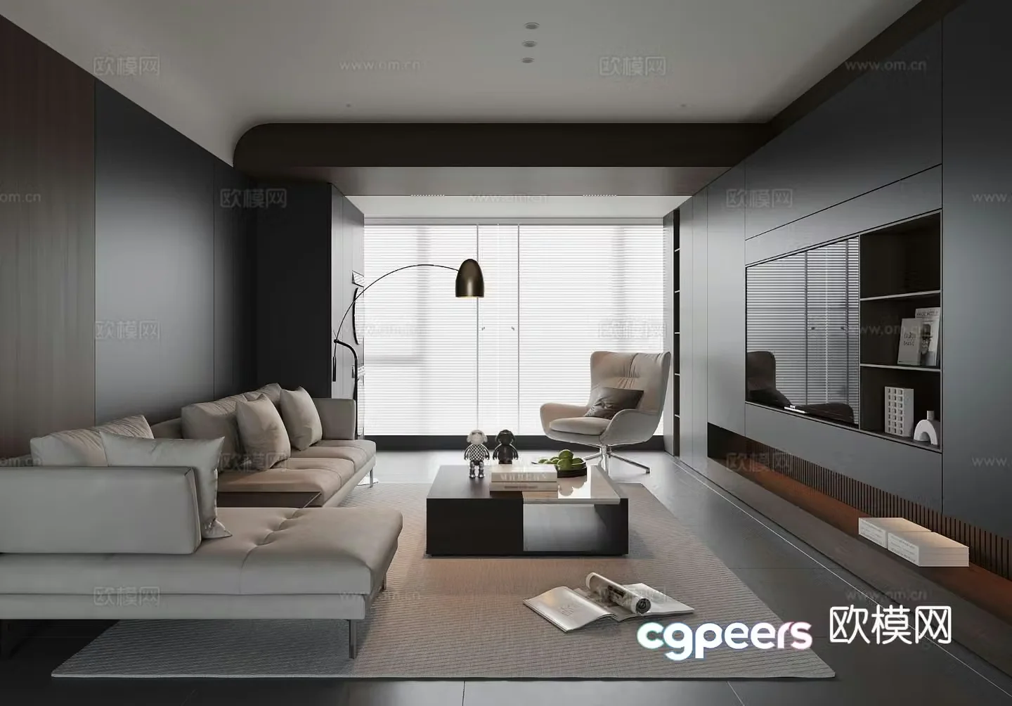 Italian living room 3d model