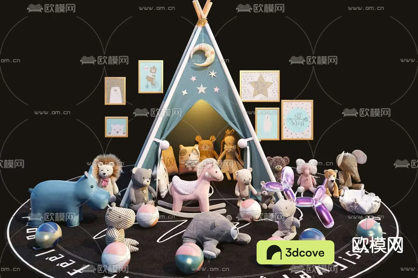 Modern children’s plush toy tent